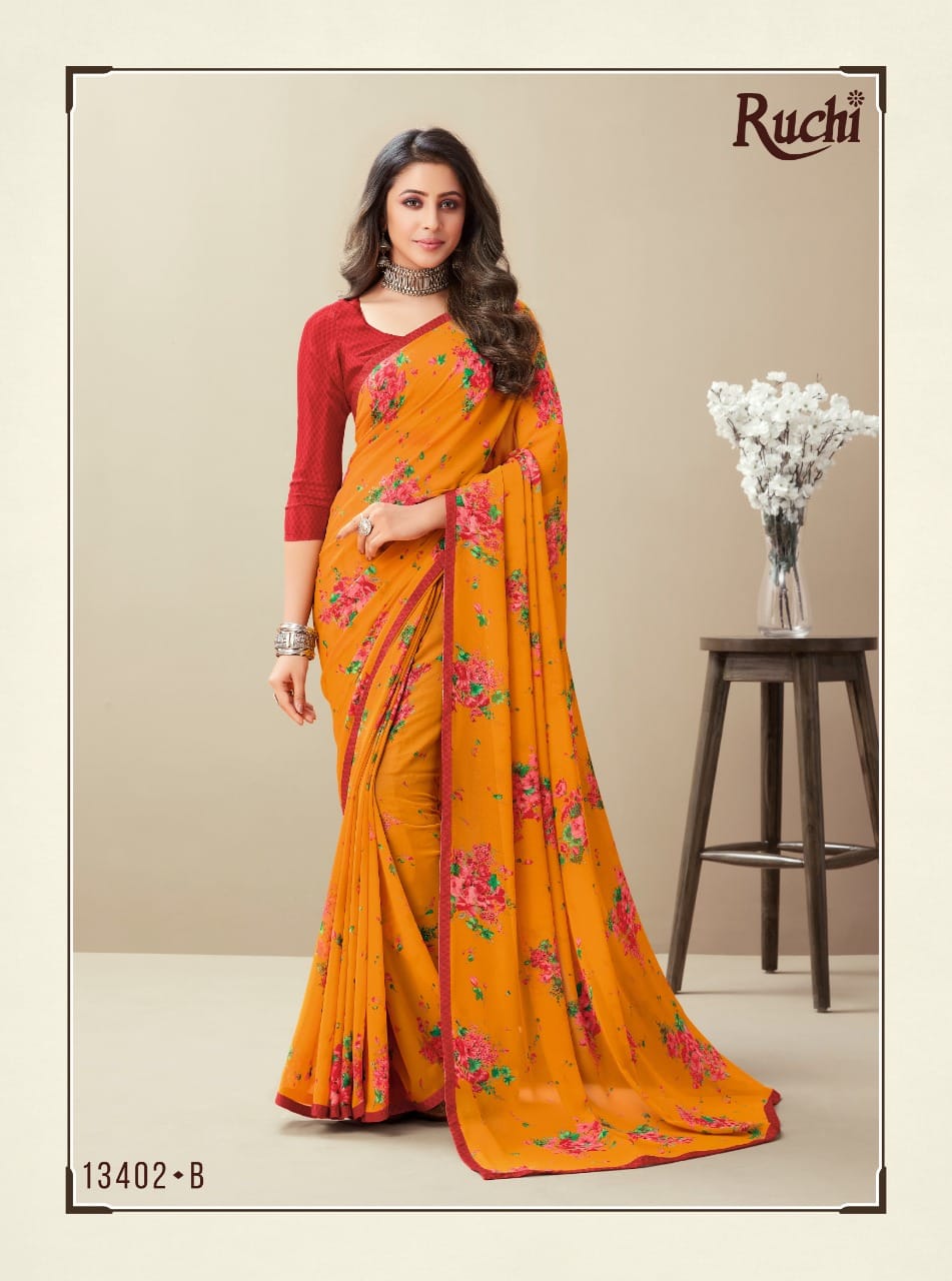 Ruchi Guldasta Nimaya 10th Edition Georgette Ethnic Wear Designer Saree Collection